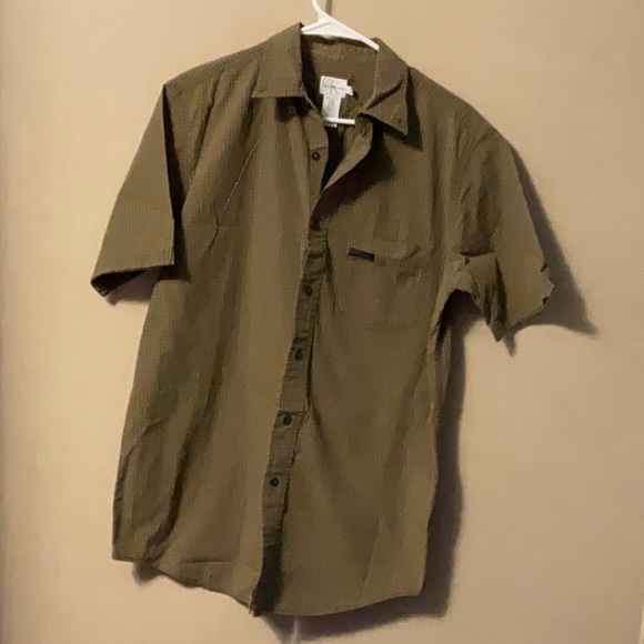 Calvin Klein Jeans Green Casual Button Down Shirt - Picture 1 of 5